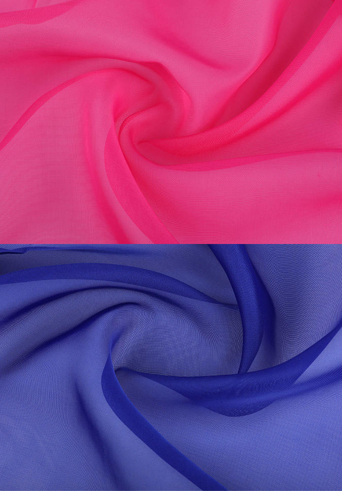 Pure Polyester translucent hazy feeling multi colors inherent flame retardant terylene sheer blinds fabric